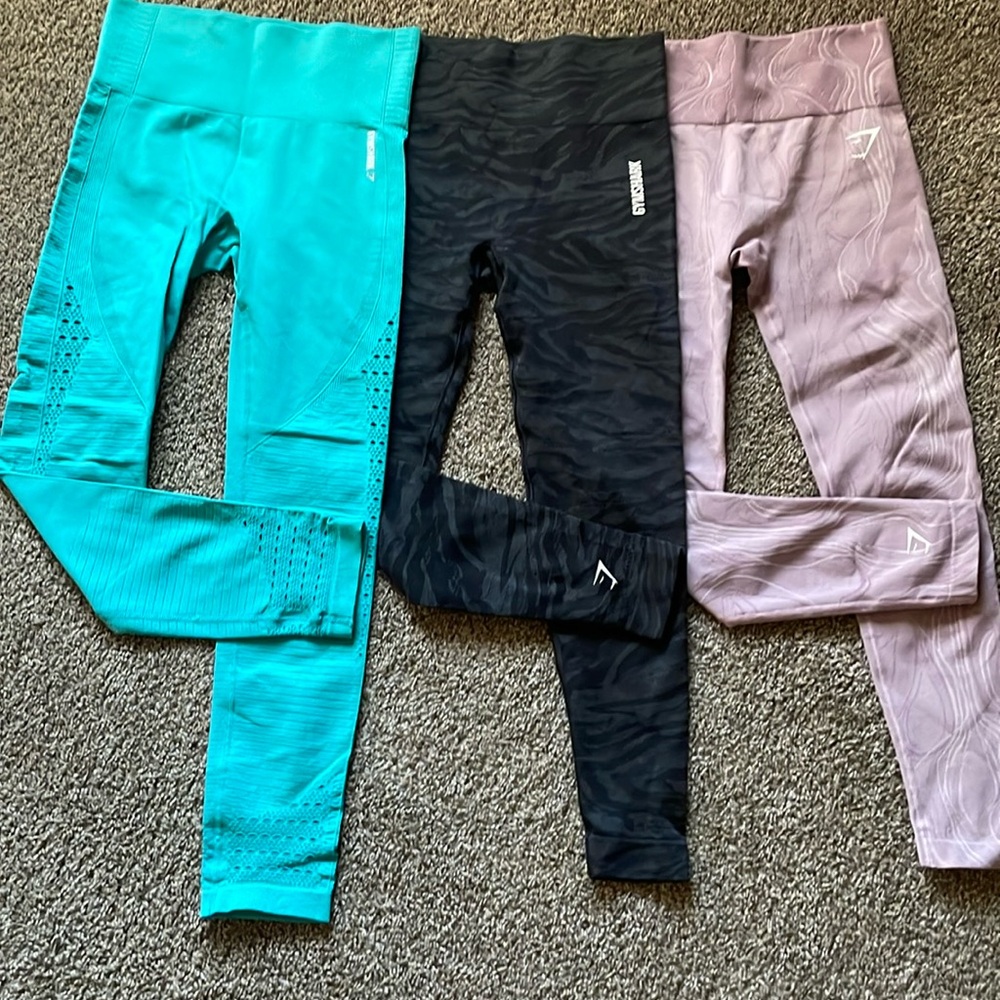 Gymshark women’s bundle leggings work out zebra